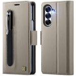 Custodia in pelle AutSpace A11 con fibbia laterale, chiusura magnetica MagSafe RFID e scomparto per penna., For Galaxy Z Fold8 Ultra 5G