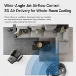 Ventilatore senza pale Carkiien SKJ-CR309WD con telecomando intelligente, da tavolo e a parete.