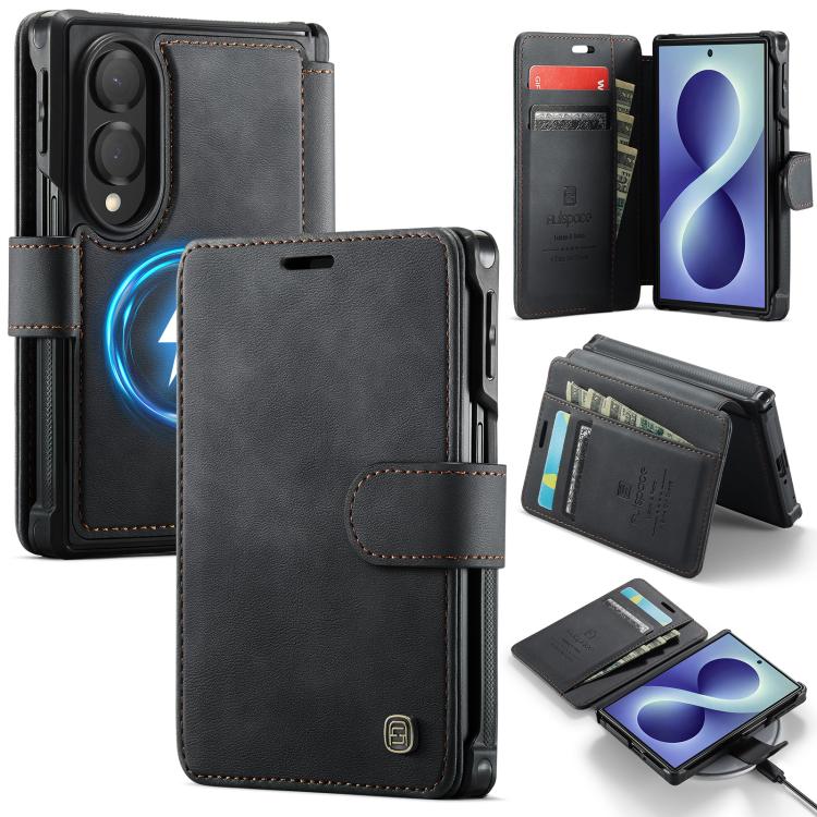 Custodia per telefono AutSpace A15 con chiusura magnetica retrò in pelle vegana, For Galaxy Z Fold8 5G, For Galaxy Z Fold8 Ultra 5G