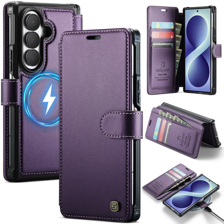 Custodia per telefono AutSpace A15 con chiusura magnetica retrò in pelle vegana, For Galaxy Z Fold8 5G, For Galaxy Z Fold8 Ultra 5G