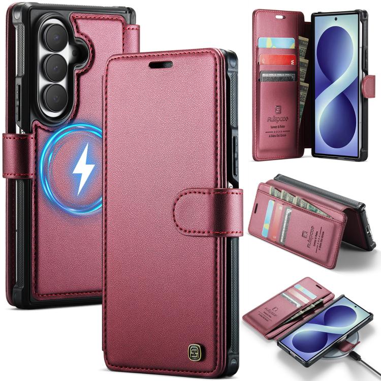 Custodia per telefono AutSpace A15 con chiusura magnetica retrò in pelle vegana, For Galaxy Z Fold8 5G, For Galaxy Z Fold8 Ultra 5G