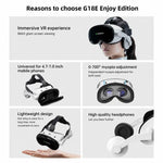 VR SHINECON G18E Earphone Edition: occhiali per realtà virtuale 3D per smartphone da 4,7 a 7,0 pollici., G18E Host, G18E+052, G18E+053, G18E+B01, G18E+B03, G18E+C8S with Holder, G18E+S01, G18E+Y1 White, G18E+Y1 Black