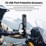 Coperchio laterale della porta di ricarica USB, coperchio della batteria in silicone, For Insta360 X5