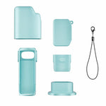 Kit di custodie protettive in silicone 6 in 1 con cinturino anti-smarrimento, copertura completa per fotocamera., For Insta360 Luna Ultra