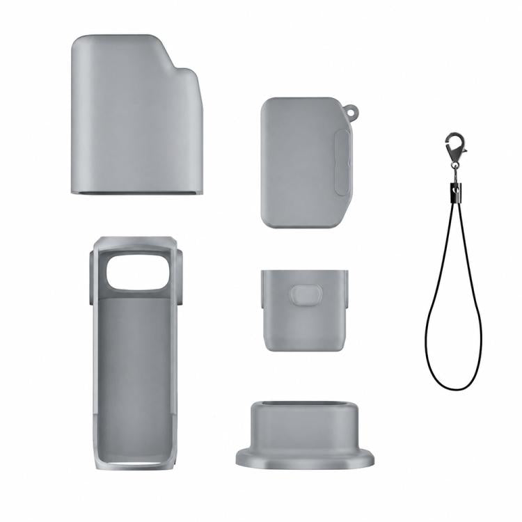Kit di custodie protettive in silicone 6 in 1 con cinturino anti-smarrimento, copertura completa per fotocamera., For Insta360 Luna Ultra