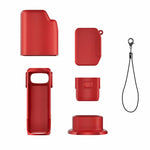 Kit di custodie protettive in silicone 6 in 1 con cinturino anti-smarrimento, copertura completa per fotocamera., For Insta360 Luna Ultra
