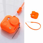 Custodia protettiva integrale in silicone per fotocamera con tracolla e cinghia anti-smarrimento per l'obiettivo., For Insta360 Go Ultra
