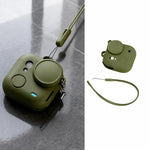 Custodia protettiva integrale in silicone per fotocamera con tracolla e cinghia anti-smarrimento per l'obiettivo., For Insta360 Go Ultra