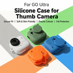Custodia protettiva integrale in silicone per fotocamera con tracolla e cinghia anti-smarrimento per l'obiettivo., For Insta360 Go Ultra