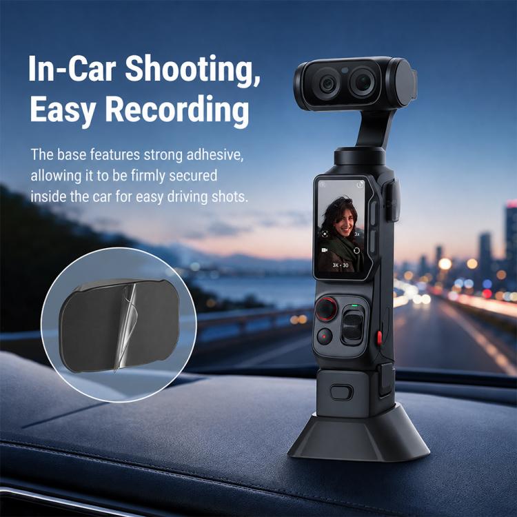 Base di montaggio in silicone antiscivolo per fotocamera, supporto fisso per espansione., For Insta360 Luna Ultra