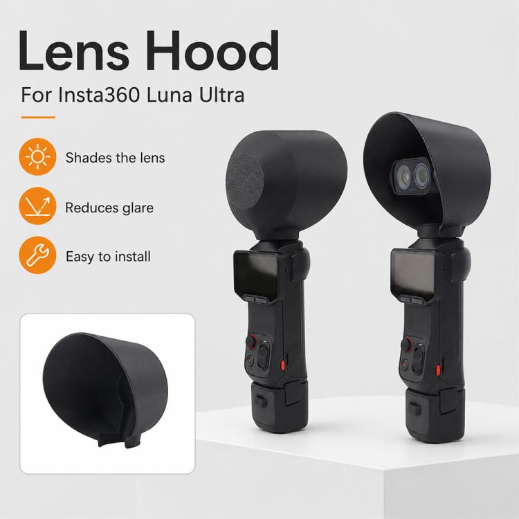 Paraluce, protezione antiriflesso per obiettivo, copertura protettiva antigraffio, For Insta360 Luna Ultra