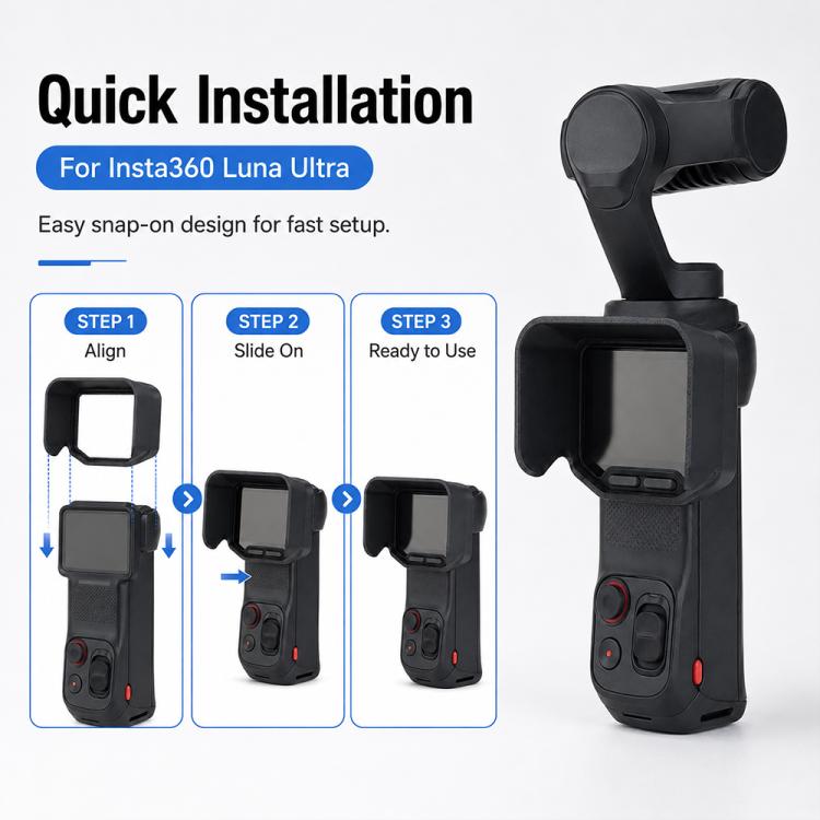 Parasole per schermo, protezione antiriflesso per lo schermo, For Insta360 Luna Ultra