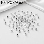 100 pezzi/confezione Perline distanziatrici rotonde placcate oro per la creazione di gioielli fai da te, finitura liscia, foro dritto, 2mm Hole 0.8mm, 2.5mm Hole 1.0mm, 3mm Hole 1.2mm, 3mm Hole 1.5mm