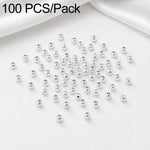 100 pezzi/confezione Perline distanziatrici rotonde placcate oro per la creazione di gioielli fai da te, finitura liscia, foro dritto, 2mm Hole 0.8mm, 2.5mm Hole 1.0mm, 3mm Hole 1.2mm, 3mm Hole 1.5mm