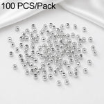 100 pezzi/confezione Perline distanziatrici rotonde placcate oro per la creazione di gioielli fai da te, finitura liscia, foro dritto, 2mm Hole 0.8mm, 2.5mm Hole 1.0mm, 3mm Hole 1.2mm, 3mm Hole 1.5mm