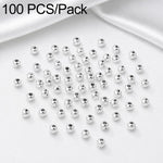100 pezzi/confezione Perline distanziatrici rotonde placcate oro per la creazione di gioielli fai da te, finitura liscia, foro dritto, 4mm Hole 1.5mm, 4mm Hole 2mm, 5mm Hole 1.5mm, 5mm Hole 2mm