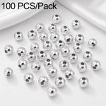 100 pezzi/confezione Perline distanziatrici rotonde placcate oro per la creazione di gioielli fai da te, finitura liscia, foro dritto, 6mm Hole 1.5mm, 6mm Hole 2.5mm, 8mm Hole 1.8mm, 10mm Hole 2mm