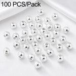100 pezzi/confezione Perline distanziatrici rotonde placcate oro per la creazione di gioielli fai da te, finitura liscia, foro dritto, 6mm Hole 1.5mm, 6mm Hole 2.5mm, 8mm Hole 1.8mm, 10mm Hole 2mm