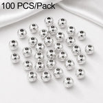 100 pezzi/confezione Perline distanziatrici rotonde placcate oro per la creazione di gioielli fai da te, finitura liscia, foro dritto, 6mm Hole 1.5mm, 6mm Hole 2.5mm, 8mm Hole 1.8mm, 10mm Hole 2mm