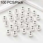 100 pezzi/confezione Perline distanziatrici rotonde placcate oro per la creazione di gioielli fai da te, finitura liscia, foro dritto, 6mm Hole 1.5mm, 6mm Hole 2.5mm, 8mm Hole 1.8mm, 10mm Hole 2mm