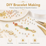 100 pezzi/confezione Perline distanziatrici rotonde placcate oro per la creazione di gioielli fai da te, finitura liscia, foro dritto, 4mm Hole 1.5mm, 4mm Hole 2mm, 5mm Hole 1.5mm, 5mm Hole 2mm