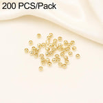 Confezione da 200 perline di bloccaggio a crimpare in rame ecologico antiossidante per la creazione di gioielli fai da te., 1.5mm Stopper Hole 0.8mm, 2mm Stopper Hole 1mm, 2.5mm Stopper Hole 1.5mm, 3mm Stopper Hole 1.7mm