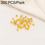 Confezione da 200 perline di bloccaggio a crimpare in rame ecologico antiossidante per la creazione di gioielli fai da te., 1.5mm Stopper Hole 0.8mm, 2mm Stopper Hole 1mm, 2.5mm Stopper Hole 1.5mm, 3mm Stopper Hole 1.7mm