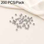 Confezione da 200 perline di bloccaggio a crimpare in rame ecologico antiossidante per la creazione di gioielli fai da te., 1.5mm Stopper Hole 0.8mm, 2mm Stopper Hole 1mm, 2.5mm Stopper Hole 1.5mm, 3mm Stopper Hole 1.7mm