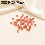 Confezione da 200 perline di bloccaggio a crimpare in rame ecologico antiossidante per la creazione di gioielli fai da te., 1.5mm Stopper Hole 0.8mm, 2mm Stopper Hole 1mm, 2.5mm Stopper Hole 1.5mm, 3mm Stopper Hole 1.7mm