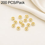 Confezione da 200 perline di bloccaggio a crimpare in rame ecologico antiossidante per la creazione di gioielli fai da te., 1.5mm Stopper Hole 0.8mm, 2mm Stopper Hole 1mm, 2.5mm Stopper Hole 1.5mm, 3mm Stopper Hole 1.7mm