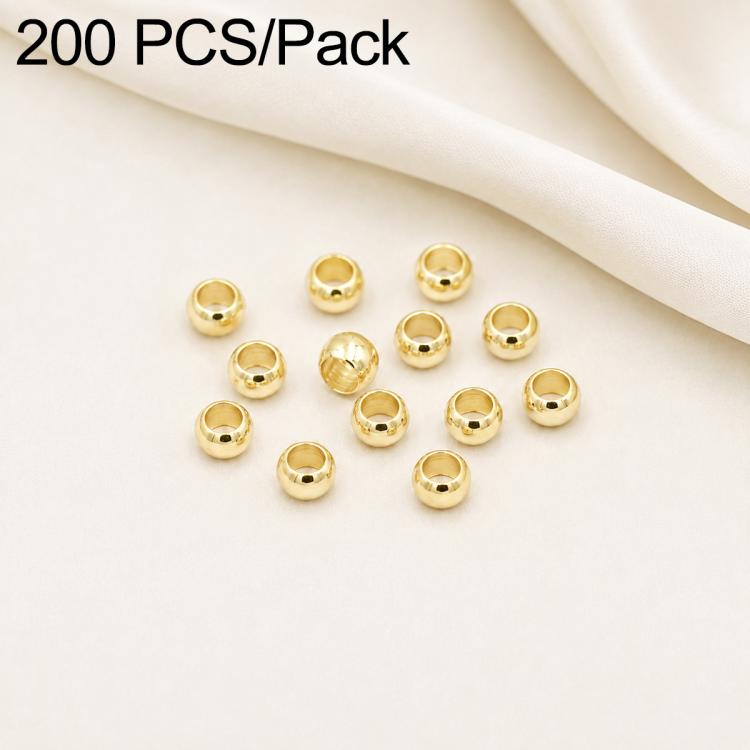 Confezione da 200 perline di bloccaggio a crimpare in rame ecologico antiossidante per la creazione di gioielli fai da te., 1.5mm Stopper Hole 0.8mm, 2mm Stopper Hole 1mm, 2.5mm Stopper Hole 1.5mm, 3mm Stopper Hole 1.7mm