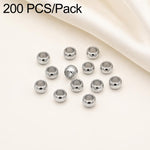 Confezione da 200 perline di bloccaggio a crimpare in rame ecologico antiossidante per la creazione di gioielli fai da te., 1.5mm Stopper Hole 0.8mm, 2mm Stopper Hole 1mm, 2.5mm Stopper Hole 1.5mm, 3mm Stopper Hole 1.7mm