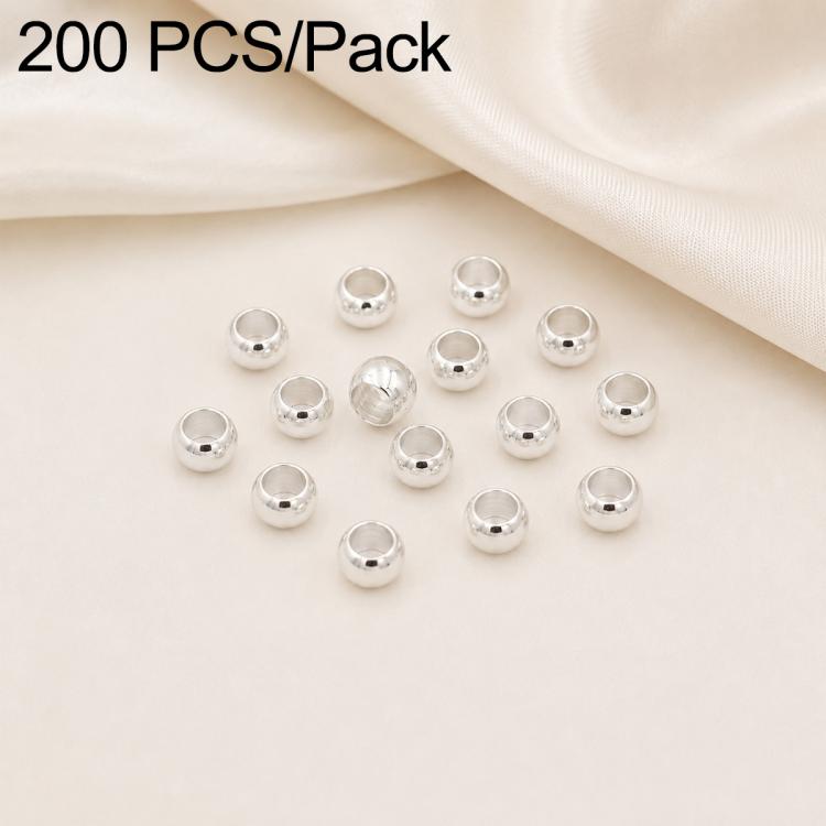Confezione da 200 perline di bloccaggio a crimpare in rame ecologico antiossidante per la creazione di gioielli fai da te., 1.5mm Stopper Hole 0.8mm, 2mm Stopper Hole 1mm, 2.5mm Stopper Hole 1.5mm, 3mm Stopper Hole 1.7mm