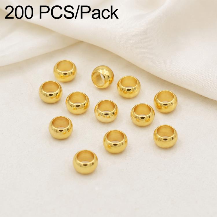Confezione da 200 perline di bloccaggio a crimpare in rame ecologico antiossidante per la creazione di gioielli fai da te., 1.5mm Stopper Hole 0.8mm, 2mm Stopper Hole 1mm, 2.5mm Stopper Hole 1.5mm, 3mm Stopper Hole 1.7mm