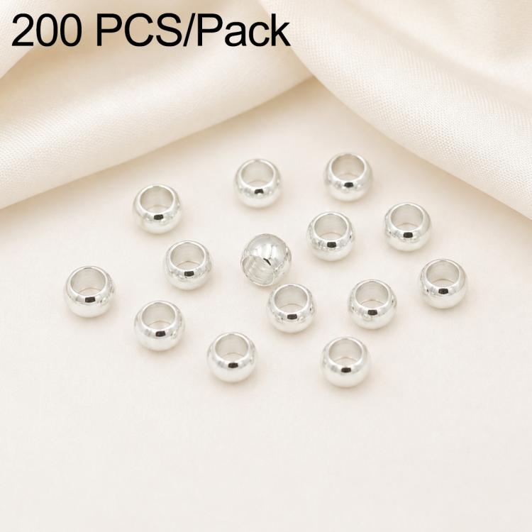 Confezione da 200 perline di bloccaggio a crimpare in rame ecologico antiossidante per la creazione di gioielli fai da te., 1.5mm Stopper Hole 0.8mm, 2mm Stopper Hole 1mm, 2.5mm Stopper Hole 1.5mm, 3mm Stopper Hole 1.7mm