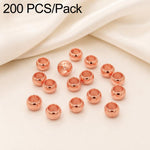 Confezione da 200 perline di bloccaggio a crimpare in rame ecologico antiossidante per la creazione di gioielli fai da te., 1.5mm Stopper Hole 0.8mm, 2mm Stopper Hole 1mm, 2.5mm Stopper Hole 1.5mm, 3mm Stopper Hole 1.7mm