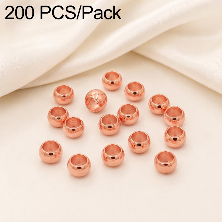 Confezione da 200 perline di bloccaggio a crimpare in rame ecologico antiossidante per la creazione di gioielli fai da te., 1.5mm Stopper Hole 0.8mm, 2mm Stopper Hole 1mm, 2.5mm Stopper Hole 1.5mm, 3mm Stopper Hole 1.7mm