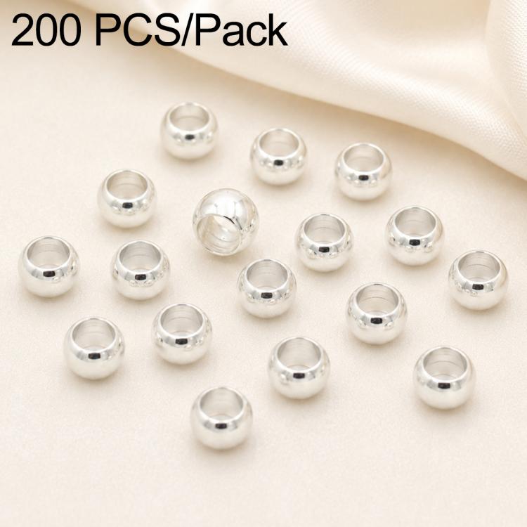 Confezione da 200 perline di bloccaggio a crimpare in rame ecologico antiossidante per la creazione di gioielli fai da te., 1.5mm Stopper Hole 0.8mm, 2mm Stopper Hole 1mm, 2.5mm Stopper Hole 1.5mm, 3mm Stopper Hole 1.7mm