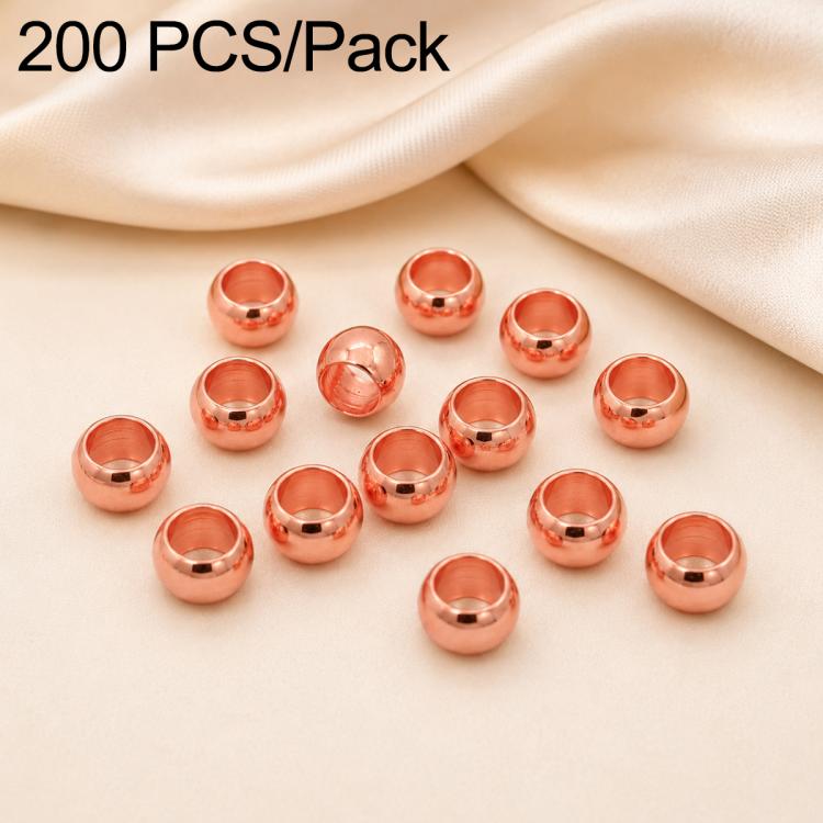 Confezione da 200 perline di bloccaggio a crimpare in rame ecologico antiossidante per la creazione di gioielli fai da te., 1.5mm Stopper Hole 0.8mm, 2mm Stopper Hole 1mm, 2.5mm Stopper Hole 1.5mm, 3mm Stopper Hole 1.7mm