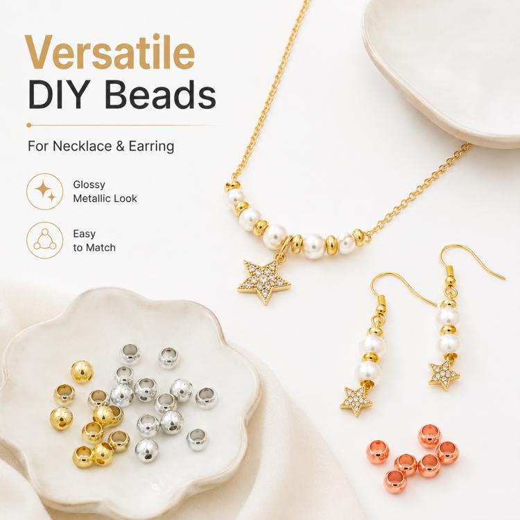 Confezione da 200 perline di bloccaggio a crimpare in rame ecologico antiossidante per la creazione di gioielli fai da te., 1.5mm Stopper Hole 0.8mm, 2mm Stopper Hole 1mm, 2.5mm Stopper Hole 1.5mm, 3mm Stopper Hole 1.7mm