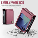 Custodia per telefono AutSpace A02 con doppia fibbia magnetica e protezione RFID., For Galaxy Z Flip8 5G, For Galaxy Z Flip7 5G, For Galaxy Z Fold6 5G, For Galaxy Z Fold5 5G