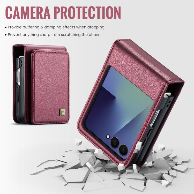 Custodia per telefono AutSpace A02 con doppia fibbia magnetica e protezione RFID., For Galaxy Z Flip8 5G, For Galaxy Z Flip7 5G, For Galaxy Z Fold6 5G, For Galaxy Z Fold5 5G