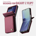 Custodia per telefono AutSpace A02 con doppia fibbia magnetica e protezione RFID., For Galaxy Z Flip8 5G, For Galaxy Z Flip7 5G, For Galaxy Z Fold6 5G, For Galaxy Z Fold5 5G