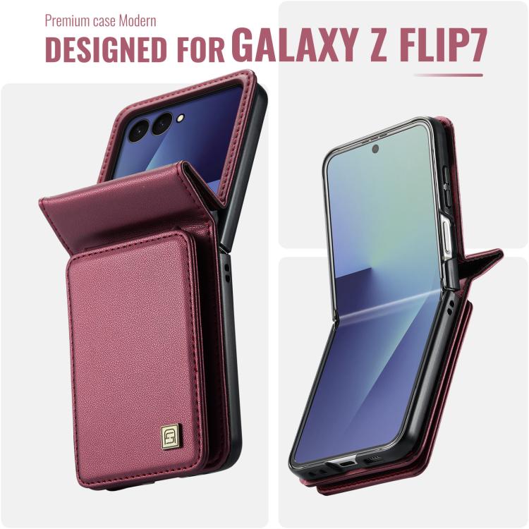 Custodia per telefono AutSpace A02 con doppia fibbia magnetica e protezione RFID., For Galaxy Z Flip8 5G, For Galaxy Z Flip7 5G, For Galaxy Z Fold6 5G, For Galaxy Z Fold5 5G