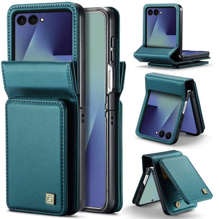 Custodia per telefono AutSpace A02 con doppia fibbia magnetica e protezione RFID., For Galaxy Z Flip8 5G, For Galaxy Z Flip7 5G, For Galaxy Z Fold6 5G, For Galaxy Z Fold5 5G