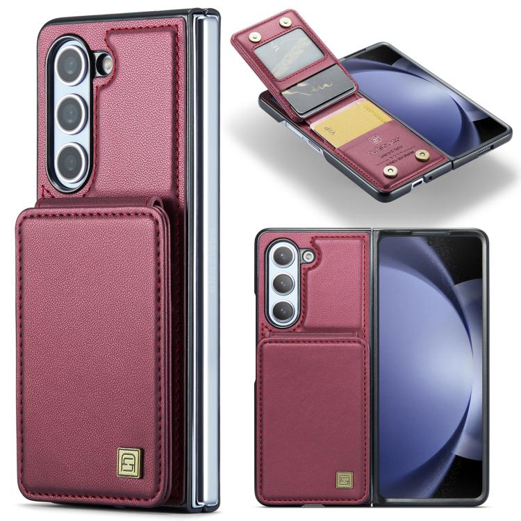 Custodia per telefono AutSpace A02 con doppia fibbia magnetica e protezione RFID., For Galaxy Z Flip8 5G, For Galaxy Z Flip7 5G, For Galaxy Z Fold6 5G, For Galaxy Z Fold5 5G