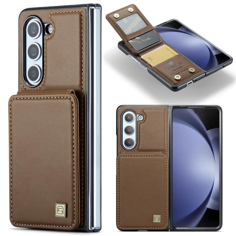 Custodia per telefono AutSpace A02 con doppia fibbia magnetica e protezione RFID., For Galaxy Z Flip8 5G, For Galaxy Z Flip7 5G, For Galaxy Z Fold6 5G, For Galaxy Z Fold5 5G