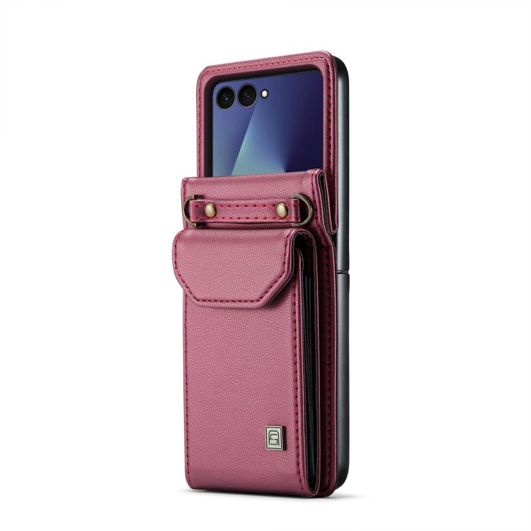 AutSpace A03 Custodia per telefono a fisarmonica con protezione RFID e tracolla, For Galaxy Z Flip8 5G, For Galaxy Z Flip7 5G