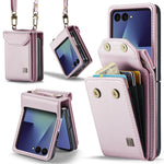 AutSpace A03 Custodia per telefono a fisarmonica con protezione RFID e tracolla, For Galaxy Z Flip8 5G, For Galaxy Z Flip7 5G