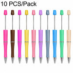Set di 10 penne creative fai da te con design a perline e galvanizzazione UV, con punta a proiettile.
